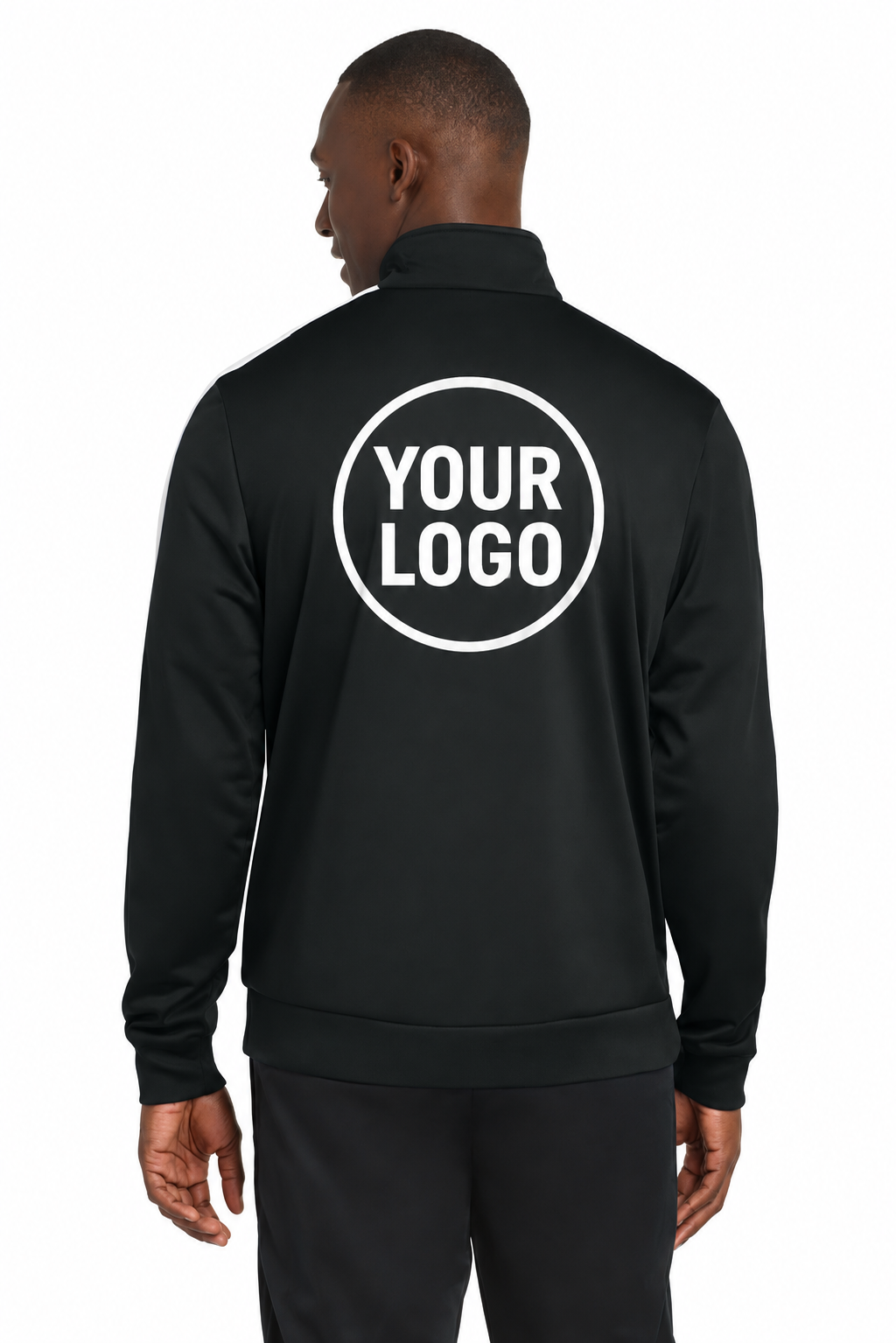 Custom Print Tricot Sleeve Stripe Track Jacket