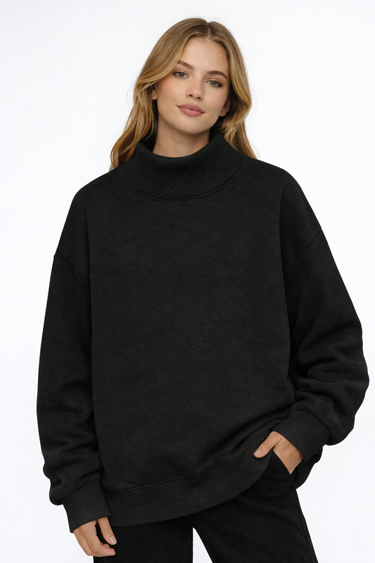 Custom - High/mock Neck Loose Sweatshirt
Custom Text Varsity