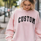Custom Text Varsity /Graphic Sweatshirt